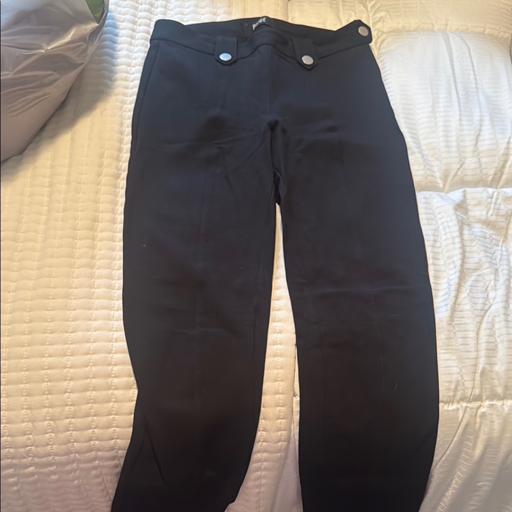 Stylish Black Pants with Button Detail